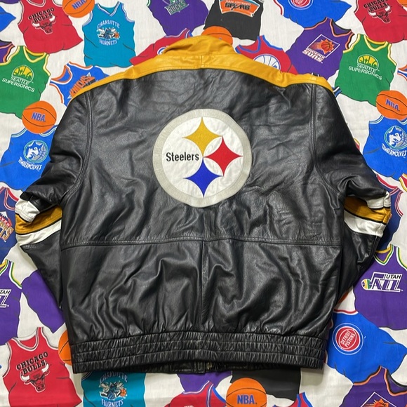 Vintage Starter Pittsburgh Steelers Leather Jacket - Picture 2 of 6